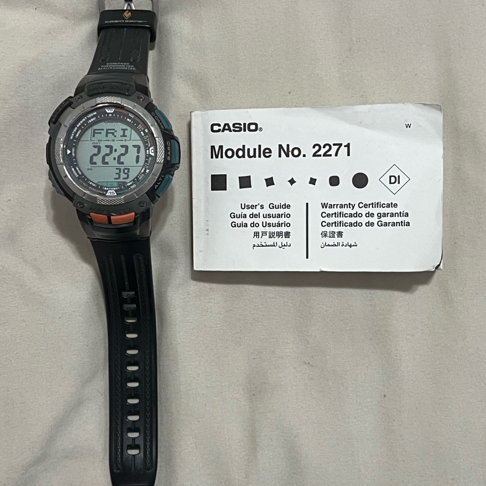 Casio Black and Gray Digital Smartwatch